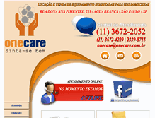 Tablet Screenshot of onecare.com.br